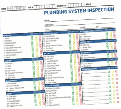Plumbing inspection