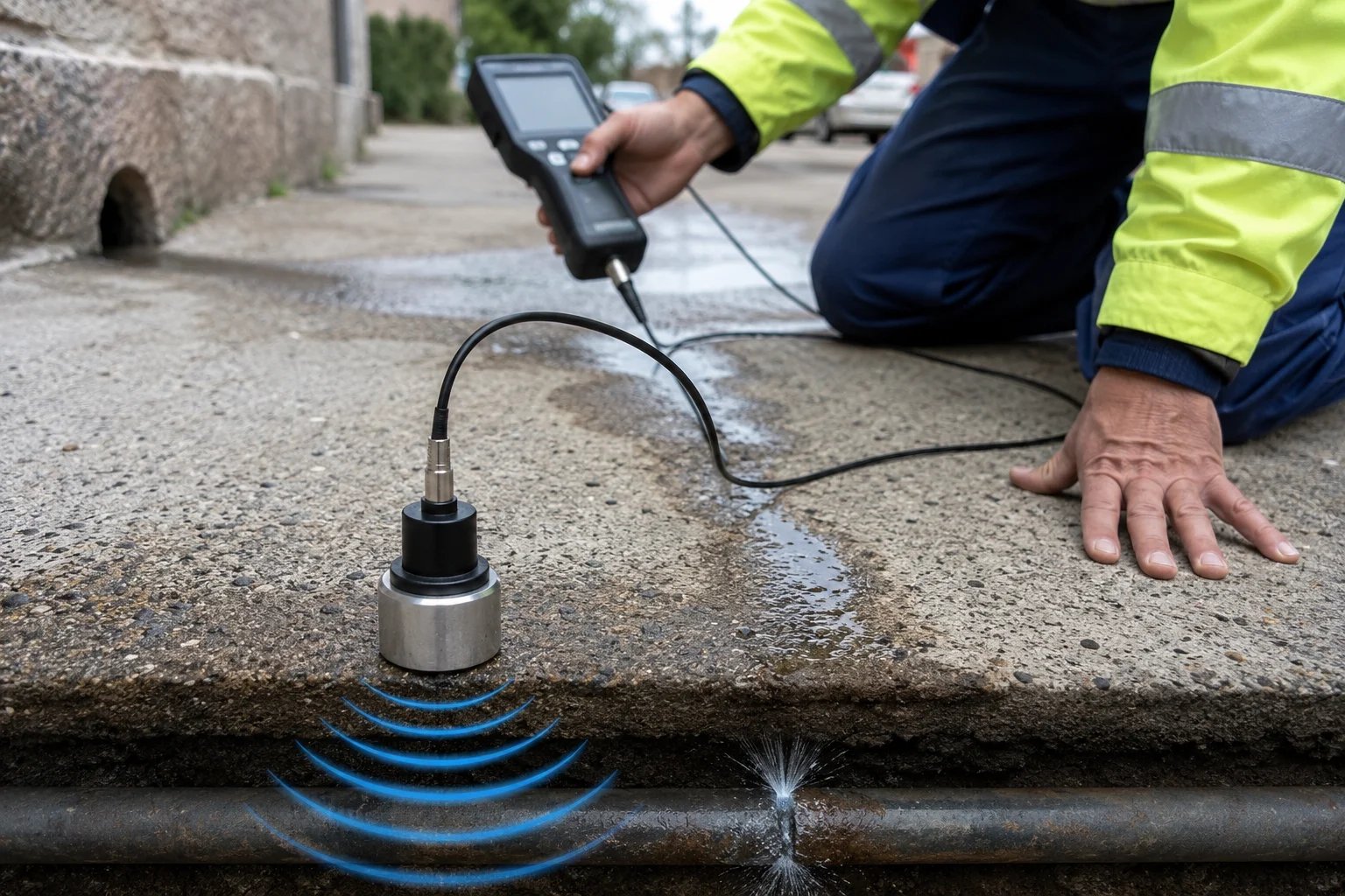 Acoustic leak detection equipment