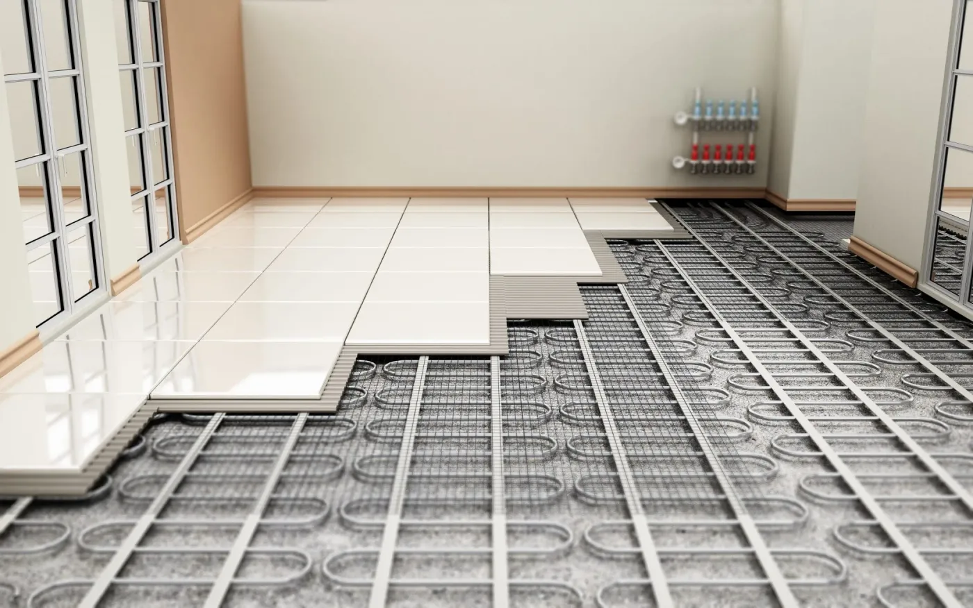 Radiant floor heating system