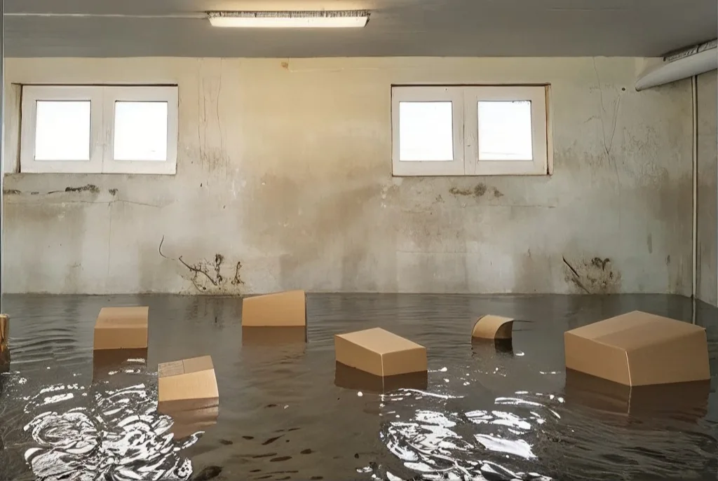 Flood water sump pump emergency