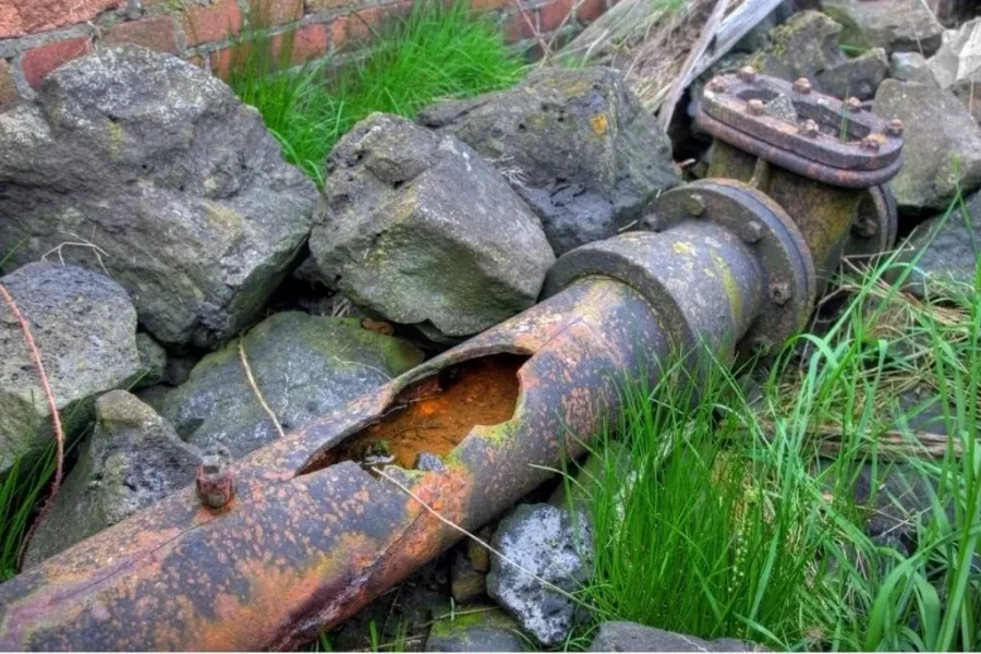 Broken water line repair