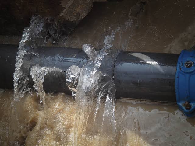 Water line damage repair