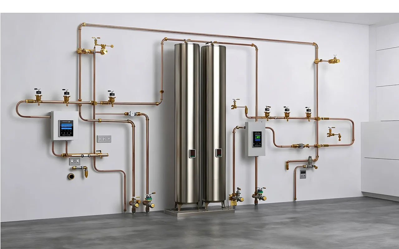 Water filtration plumbing